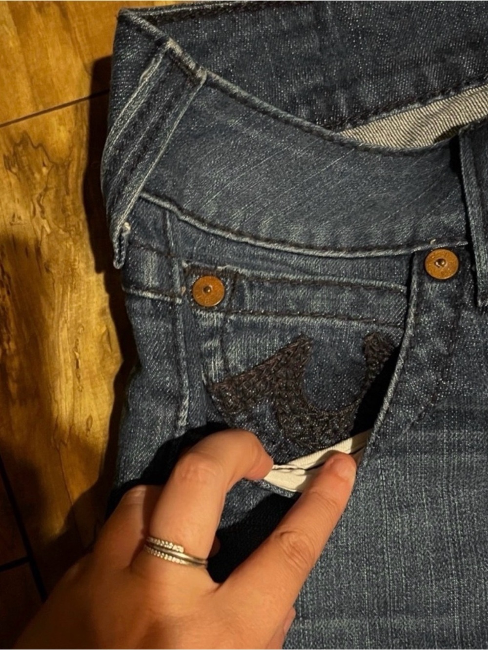 True Religion Vintage Women’s “Billy” Straight Leg Jeans in Size 29 - Picture 3 of 3